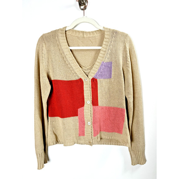 Maria di Ripabianca Quiet Luxury Italian Old Money Elegant Colorblock Knit Set S - Picture 5 of 13